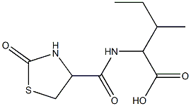 3-methyl-2-[(2-oxo-1,3-thiazolidin-4-yl)formamido]pentanoic acid Struktur