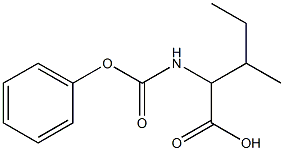 3-methyl-2-[(phenoxycarbonyl)amino]pentanoic acid Struktur