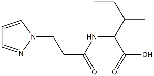 3-methyl-2-[3-(1H-pyrazol-1-yl)propanamido]pentanoic acid Struktur