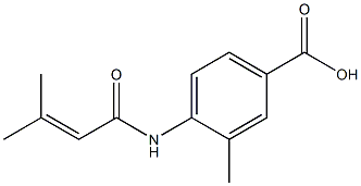 3-methyl-4-(3-methylbut-2-enamido)benzoic acid Structure