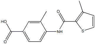 3-methyl-4-{[(3-methylthien-2-yl)carbonyl]amino}benzoic acid Struktur