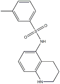 3-methyl-N-(1,2,3,4-tetrahydroquinolin-5-yl)benzene-1-sulfonamide Struktur