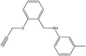 3-methyl-N-{[2-(prop-2-yn-1-yloxy)phenyl]methyl}aniline Struktur