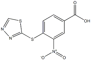 3-nitro-4-(1,3,4-thiadiazol-2-ylsulfanyl)benzoic acid Struktur