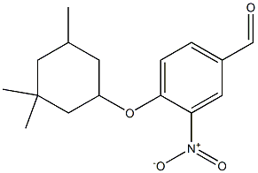 3-nitro-4-[(3,3,5-trimethylcyclohexyl)oxy]benzaldehyde Struktur