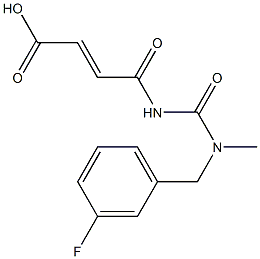 4-({[(3-fluorophenyl)methyl](methyl)carbamoyl}amino)-4-oxobut-2-enoic acid Struktur