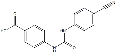 4-({[(4-cyanophenyl)amino]carbonyl}amino)benzoic acid Struktur