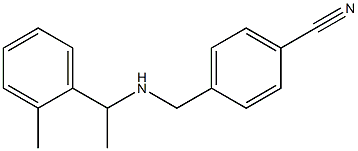 4-({[1-(2-methylphenyl)ethyl]amino}methyl)benzonitrile Struktur