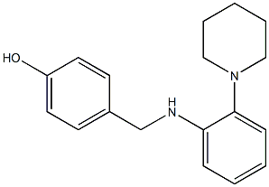 4-({[2-(piperidin-1-yl)phenyl]amino}methyl)phenol Struktur