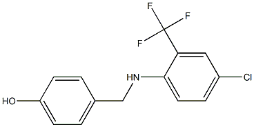 4-({[4-chloro-2-(trifluoromethyl)phenyl]amino}methyl)phenol Struktur