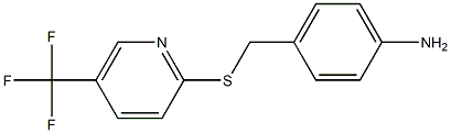 4-({[5-(trifluoromethyl)pyridin-2-yl]sulfanyl}methyl)aniline Struktur