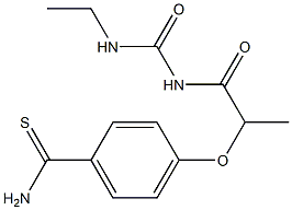 4-({1-[(ethylcarbamoyl)amino]-1-oxopropan-2-yl}oxy)benzene-1-carbothioamide Struktur