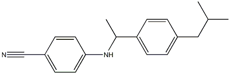 4-({1-[4-(2-methylpropyl)phenyl]ethyl}amino)benzonitrile Struktur