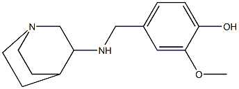 4-({1-azabicyclo[2.2.2]octan-3-ylamino}methyl)-2-methoxyphenol Struktur