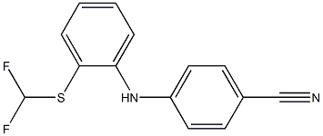 4-({2-[(difluoromethyl)sulfanyl]phenyl}amino)benzonitrile Struktur