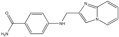 4-({imidazo[1,2-a]pyridin-2-ylmethyl}amino)benzamide Struktur