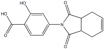 4-(1,3-dioxo-1,3,3a,4,7,7a-hexahydro-2H-isoindol-2-yl)-2-hydroxybenzoic acid Struktur