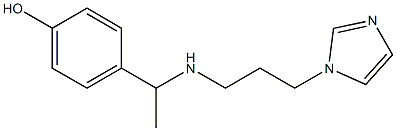 4-(1-{[3-(1H-imidazol-1-yl)propyl]amino}ethyl)phenol Struktur