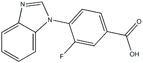 4-(1H-1,3-benzodiazol-1-yl)-3-fluorobenzoic acid Struktur