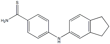 4-(2,3-dihydro-1H-inden-5-ylamino)benzene-1-carbothioamide Struktur