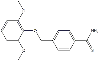 4-(2,6-dimethoxyphenoxymethyl)benzene-1-carbothioamide Struktur