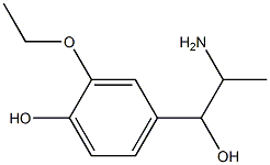 4-(2-amino-1-hydroxypropyl)-2-ethoxyphenol Struktur