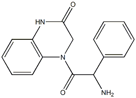 4-(2-amino-2-phenylacetyl)-1,2,3,4-tetrahydroquinoxalin-2-one Struktur