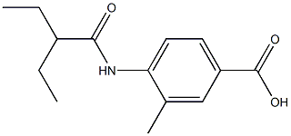 4-(2-ethylbutanamido)-3-methylbenzoic acid Struktur