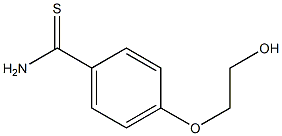 4-(2-hydroxyethoxy)benzene-1-carbothioamide Struktur