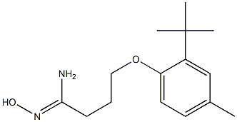 4-(2-tert-butyl-4-methylphenoxy)-N'-hydroxybutanimidamide Struktur