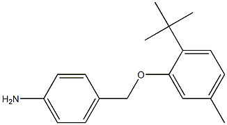 4-(2-tert-butyl-5-methylphenoxymethyl)aniline Struktur