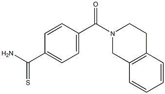 4-(3,4-dihydroisoquinolin-2(1H)-ylcarbonyl)benzenecarbothioamide Struktur