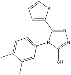 4-(3,4-dimethylphenyl)-5-(thiophen-2-yl)-4H-1,2,4-triazole-3-thiol Struktur