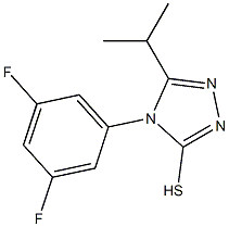 4-(3,5-difluorophenyl)-5-(propan-2-yl)-4H-1,2,4-triazole-3-thiol Struktur