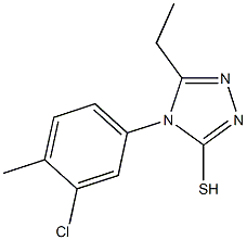 4-(3-chloro-4-methylphenyl)-5-ethyl-4H-1,2,4-triazole-3-thiol Struktur