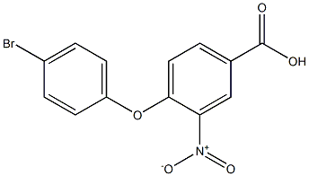 4-(4-bromophenoxy)-3-nitrobenzoic acid Struktur