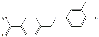 4-(4-chloro-3-methylphenoxymethyl)benzene-1-carboximidamide Struktur