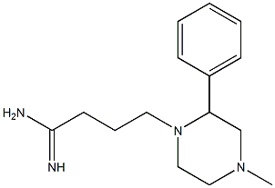 4-(4-methyl-2-phenylpiperazin-1-yl)butanimidamide Struktur