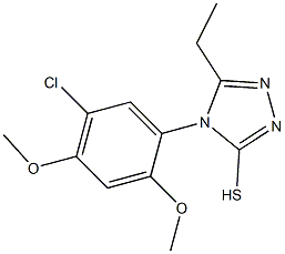 4-(5-chloro-2,4-dimethoxyphenyl)-5-ethyl-4H-1,2,4-triazole-3-thiol Struktur