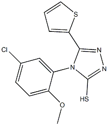 4-(5-chloro-2-methoxyphenyl)-5-(thiophen-2-yl)-4H-1,2,4-triazole-3-thiol Struktur