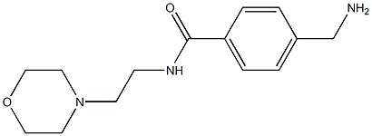 4-(aminomethyl)-N-(2-morpholin-4-ylethyl)benzamide Struktur