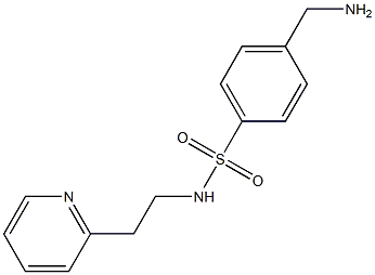 4-(aminomethyl)-N-(2-pyridin-2-ylethyl)benzenesulfonamide Struktur