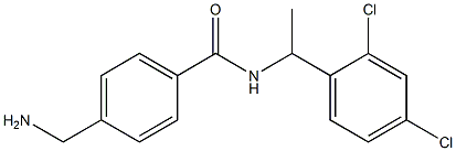 4-(aminomethyl)-N-[1-(2,4-dichlorophenyl)ethyl]benzamide Struktur