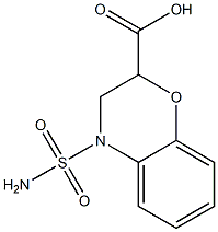 4-(aminosulfonyl)-3,4-dihydro-2H-1,4-benzoxazine-2-carboxylic acid Struktur