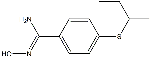 4-(butan-2-ylsulfanyl)-N'-hydroxybenzene-1-carboximidamide Struktur