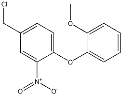 4-(chloromethyl)-1-(2-methoxyphenoxy)-2-nitrobenzene Struktur