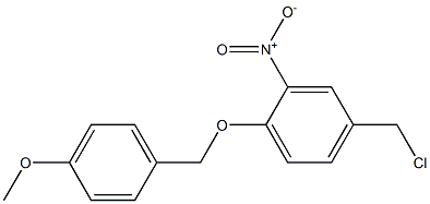 4-(chloromethyl)-1-[(4-methoxyphenyl)methoxy]-2-nitrobenzene Struktur