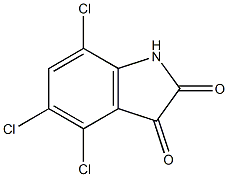 4,5,7-trichloro-1H-indole-2,3-dione Struktur