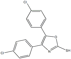 4,5-bis(4-chlorophenyl)-1,3-oxazole-2-thiol Struktur