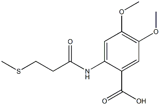 4,5-dimethoxy-2-[3-(methylsulfanyl)propanamido]benzoic acid Struktur